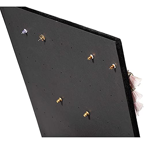 image for Genie Crafts Earring Holder - Velvet L-Shape Earring Display Stand, Or