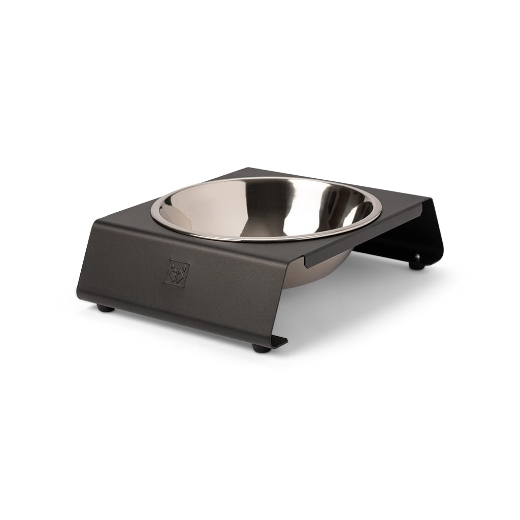 Impact Dog Crates Impact Aluminum Dog Bowl Stand (Single) – Elevated Feeding Station with Removable Stainless Steel Bowls, Durable and Rust-Resistant