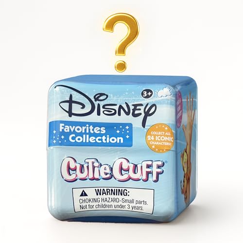 Disney Cutie Cuff Mystery Box Plush Slap Bracelet, Series 1-3 - Collectible Favorites Series Character Plush Toy - Stitch, Simba, Minnie, Sully,...