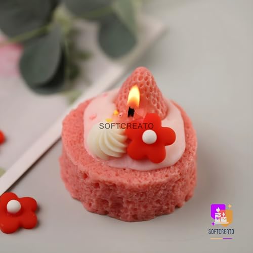 Image of Round Cake Base Candle Mould Silicone | 3D Sponge Cake Layer Mold | Dessert Style Candle Making Mould | DIY Wax, Soap, Resin Art Craft | Cylindrical Shape