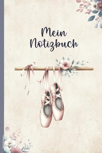 Ballett Notizbuch: Ballettmotiv auf Buch A5 für Notizen und Skizzen für...