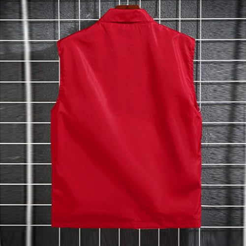 Men's Casual Lightweight Vest Summer Quick Dry Breathable Zip Stand Neck Jackets Outdoor Multi Pockets Fishing Vests3