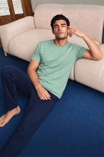 Image of Van Heusen Men's Crew Neck T-Shirt - Soft & Breathable Cotton | Regular Fit | Comfortable Everyday Casual Wear | Short Sleeves | Summer Favorite |Solid Colors | Style 60052|Available in Pack of 1 & 2