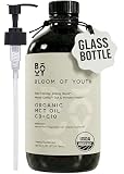 Bloom of Youth Pure MCT oil C8 + C10 | Glass Bottle 16oz - From 100% Organic Coconuts USDA Organic - Lab Tested for Quality and Purity - Keto Supplement for Brain & Body | Add to Coffee or Shakes
