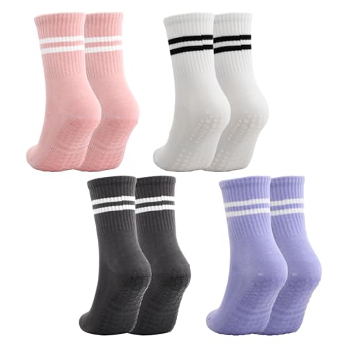 Recopilación de Ropa de Yoga y Pilates para Hombre . 50 Dokpav 4 Pares Calcetas Largas Deportivas Calcetines Antideslizantes Yoga Socks Calcetas Pilates Calcetines para Pilates, Barra, Baile, Yoga,Fitness, 5-10