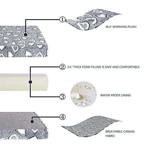 VANKEAN Dog Crate Mat Reversible Cool and Warm, Stylish Dog Bed for Crate with Waterproof Inner Linings and Removable… - Image 3