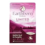 Earthborn Holistic Venture Rabbit Meal & Pumpkin Limited Ingredient Diet Grain-Free Dry Food for Dogs & Puppies (25 lb. Bag)