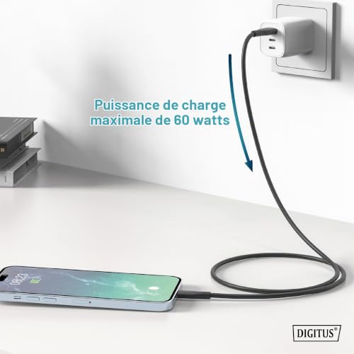Digitus Câble de connexion USB C en silicone 1m Neuf - vue 10