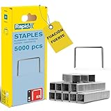 Rapid Paquete de 5000 Grapas N.53/8 para Tejido y Decoraciones en Acero Galvanizado, Estructura de Hilo Fino, Longitud de Pierna 8 mm