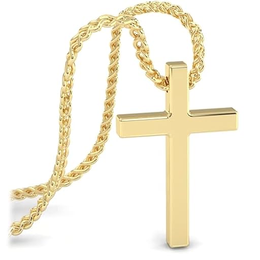 SERASAR Cadena De Oro Hombres Cruz - 60cm Cristiana Crucifijo Navidad Regalo Boda Collar | Ya disponible en tu tienda friki favorita! En mundofriki.es! SERASAR Cadena De Oro Hombres Cruz - 60cm Cristiana Crucifijo Navidad Regalo Boda Collar | Ya disponible en tu tienda friki favorita! En mundofriki.es!