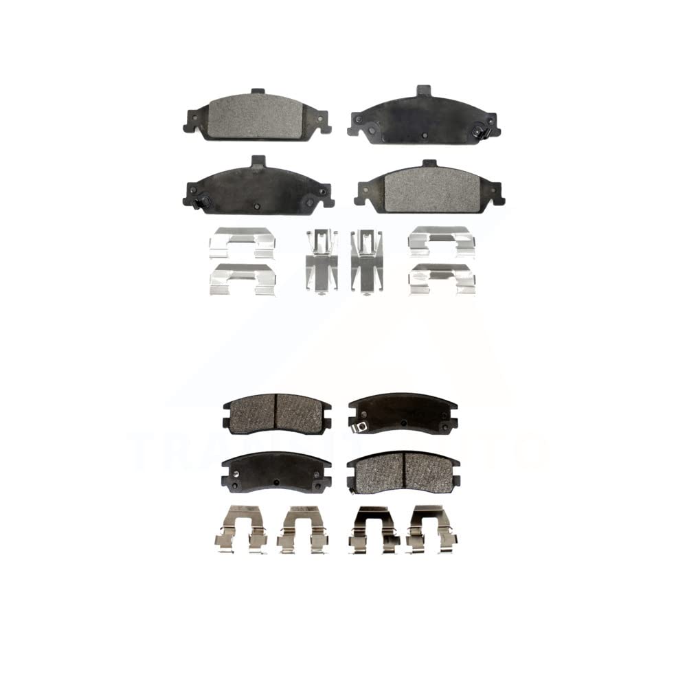 Front Rear Semi-Metallic Brake Pads Kit For Pontiac Grand Am Oldsmobile Alero KPF-100342