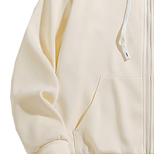 Men's Lightweight Zip Up Hoodie Basic Slim Fit Cotton Zipper Sweatshirt Heavyweight Fleece Blend Hoodie3