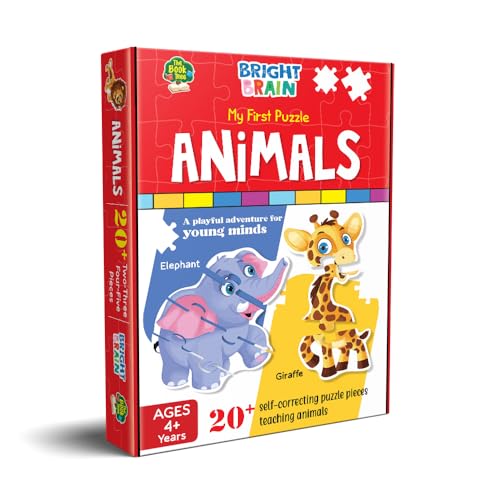 Image of The Book Tree Animals Puzzle 20+ Big Size Piece Jigsaw Puzzle for Preschoolers, Educational Toy for Learning Animals, Gifts for Kids Ages 3 to 6 by Majestic Book Club