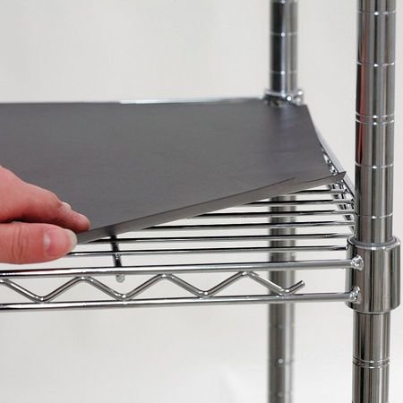 Shelf Liner, 24 x 18 in, Black, PK4