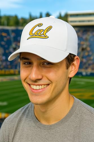 Gorra clásica ajustable blanca Cal Berkeley con logo bordado miniatura 2