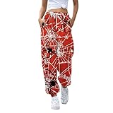 Hiking Pants Women Lightweight Spider Wed Graphics Elastic Waist Pants for Women Teen Girls Long Fleece Sweatpants for Fall Winter Womens Joggers with Pockets Halloween Costumes for Women