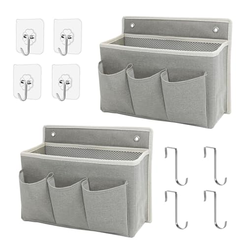 Dermalyx 2 Stück Wand Organizer Tasche Hängekörbe Mit Großer Mesh Abteilung Und 3 Taschen Tür Organizer Platzsparend Aufbewahrung Für Schlafzimmer Wohnmobil Camper