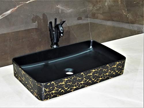 Image of InArt Wash Basin, Black, Satin Finish