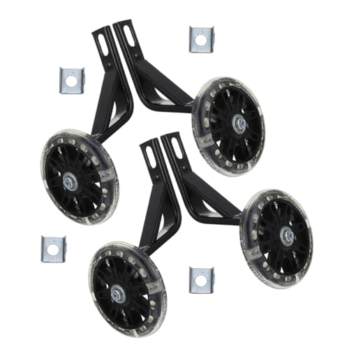 Ruedas de entrenamiento SUPVOX brillantes para bicicleta de 16 pulgadas, estabilizadores auxiliares resistentes al desgaste, 2 pares para soporte de equilibrio y seguridad al montar miniatura 1