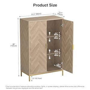 Anmytek2doorwoodaccentstoragecabinet43hnaturaloaktallsideboardfurniturewithadjustableshelvesforlivingroomkitchenh0034 Urban Country Home Decor Anmytek 2 door wood accent storage cabinet 43 h natural oak tall sideboard furniture with adjustable shelves for living room kitchen h0034 urban country home decor