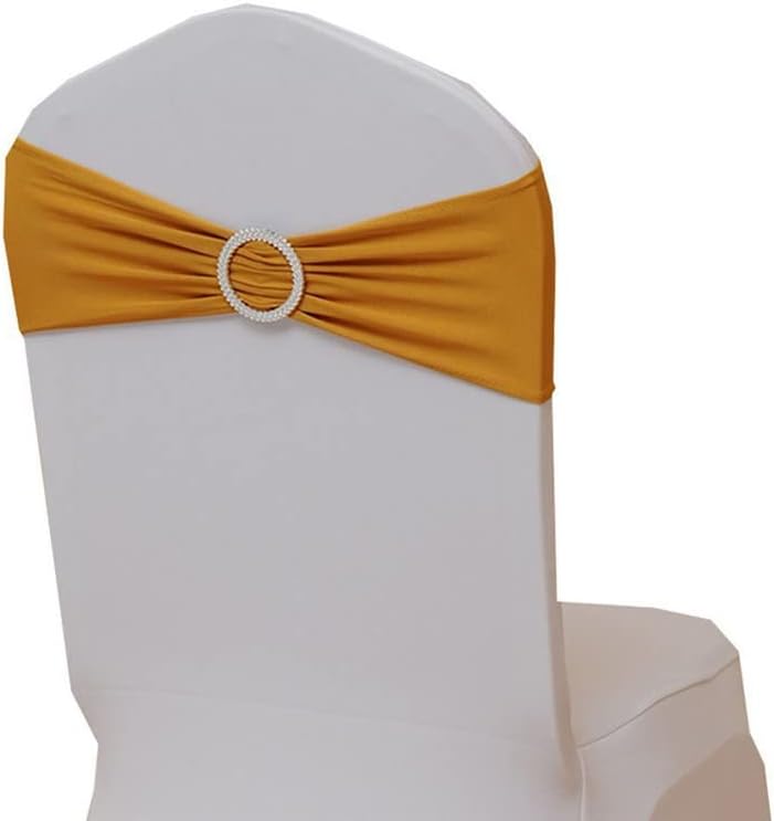 Elegant Bow Strap Chair Sash Wedding Party Banquet Chair Stretch Band Satin Sash Chair Decoration-Black(Wine Red)