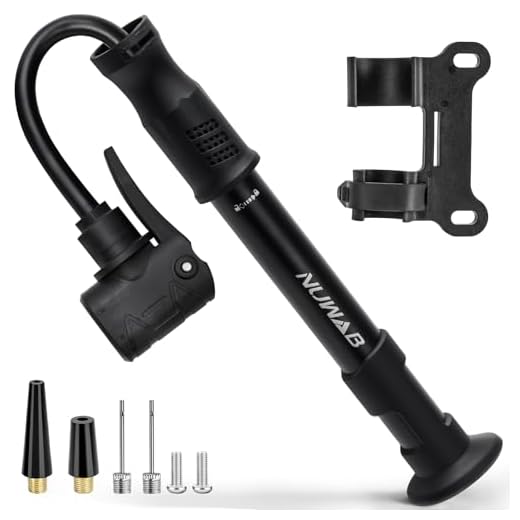 NUWAB 10 Inch Bike Pump, 100PSI Hand Bicycle Pump