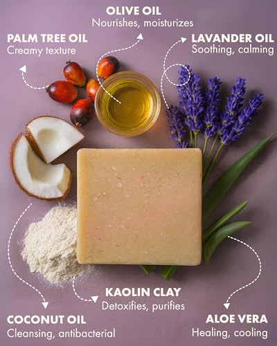 Massey's Lavender Bliss Probiotic Soap Bar - Ideal Gift for a Spa-Like Experience - Perfect for Men & Women - Elevate Your Daily Wash with this Invigorating 4oz Bar