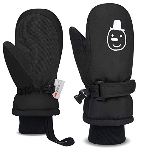 THome Kids Mittens Waterproof, 3M Thinsulate Children Boys Girls Warm Windproof Winter Snow