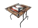 Domino Table with Puerto Rico Flag - Anti-scrash and Water-Resistant(Legs Included)