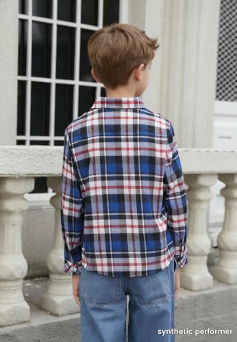 Image of Betusline Boy and Men Button Down Plaid Shirt | Soft,Breathable and Comfortable Fabric