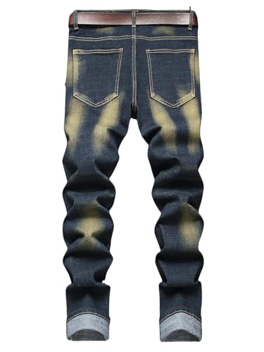 Men's Skinny Stretch Ripped Jeans2