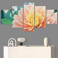 SIGNWIN 5 Panel Canvas Wall Art Pink Petals for Home Decorations Ready to Hang - 60
