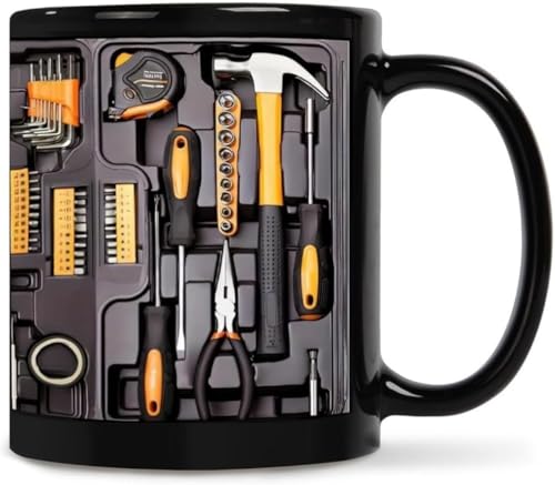 Tool Box Coffee Mug, 11oz Ceramic Toolbox Mechanic...