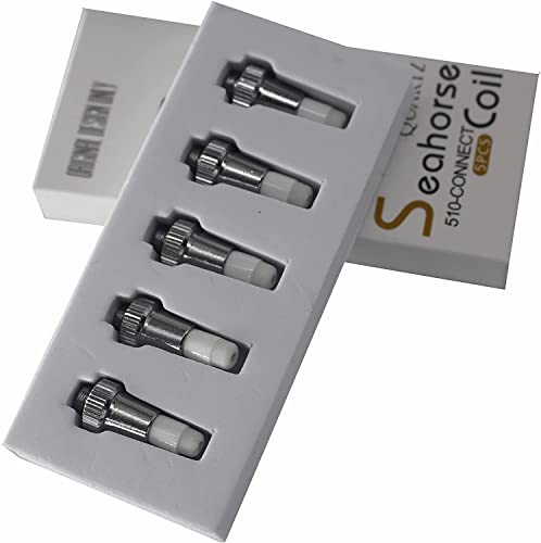 Seahorse Quartz Replacement Coils Tip 5pcs/ Pack for Lk Seahorse and Pro (Silver-1)