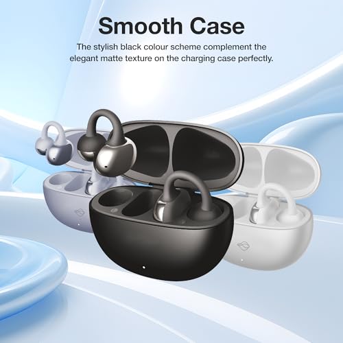 Image of SORA Open Ear Clip Earbuds 4.6g ENC Bluetooth 5.4 Work & Sports | Ultra lightweight clip on headphones, stable connection for clear calls & music, running & study, travel, all-day comfort