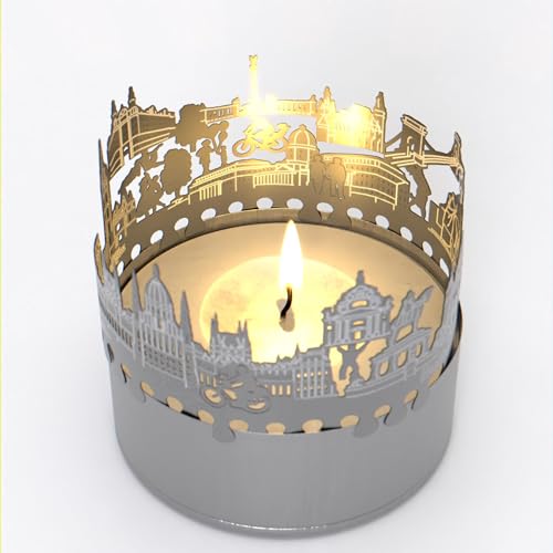 Budapest Skyline Candle   Proyección cautivadora de juego de sombras | Recuerdo y regalo para los fans de Budapest | Monumentos y siluetas iluminadas