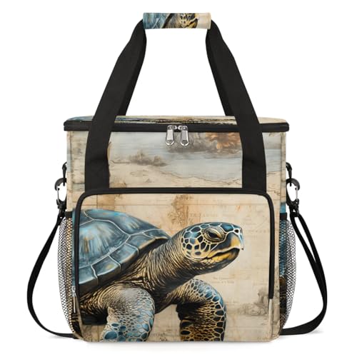 Shoblo Nautical Sea Turtle Coffee Maker Travel Bag for K-Mini or K-Mini Plus Single Serve Coffee Brewer Portable Storage Tote Case for Tarvel