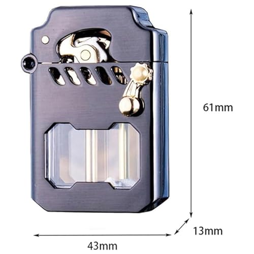 Encendedor de queroseno de metal retro reutilizable para camping y barbacoa 8