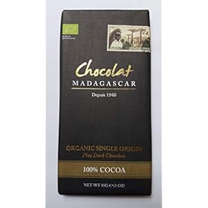 Chocolat madagascar biologische single origin fijne pure chocolade, 100 procent cacao, 85 g reep