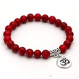 Formapatrón: Ronda WDAIJY Pulsera Mujer，Cordón De Lava Natural del Hombre De Piedra Ojo De Tigre Brazaletes De Moda Marca Rosario 8Mm Pulsera Lotus Yoga para Mujeres Joyas Par Regalos