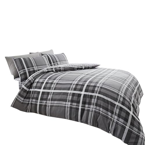 Gaveno Cavailia Juego de Cama con Funda de edredón y Funda de Almohada, poliéster y algodón, Color Gris, tamaño King