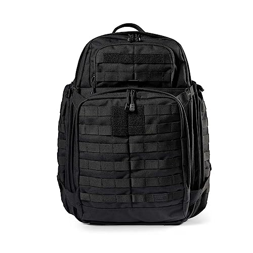 5.11 Tactical Backpack, RUSH 72 2.0 Military Survival Molle Back Pack with Laptop Compartment, Large, 55L, Black, Style 56565ABR