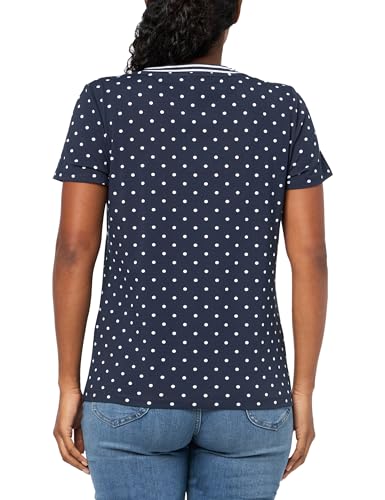 Image of Nautica Women's Solid V-Neck Short Sleeve T-Shirt Shirt
