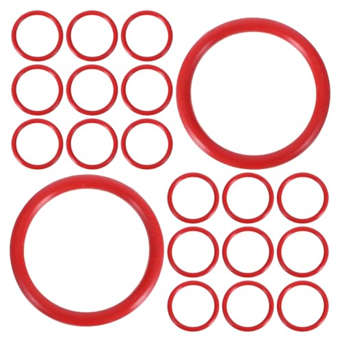 MUCKLILY Junta Tórica de Silicona Roja 20 Piezas para Máquina de Café Espresso Compatible con Modelos Eabi, Eam, Eca, Serie Hd5720, Hd5730, Modelo Cs5000, Cs5200 Anillo de Sello