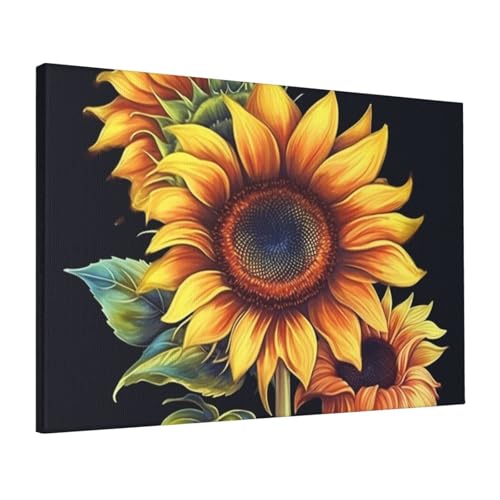 Toile tournesol d'été HD pour l'ambiance chaleureuse d'un bureau ou salon