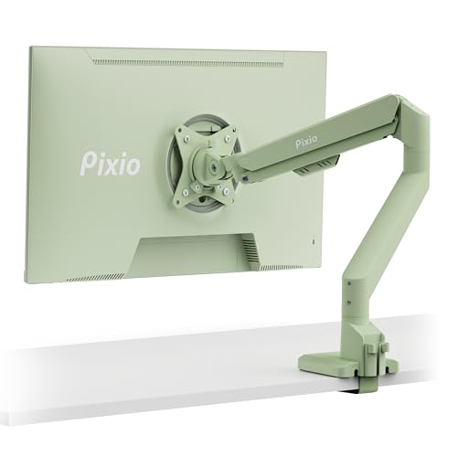 Image of Pixio PX248 Wave Mint Green Green 24 inch 200Hz Refresh Rate FHD 1080p Resolution Fast IPS Panel 1ms GTG Response Time Gaming Monitor and PS1S Wave Mint Green Green Single Monitor Arm - Fits up to 32