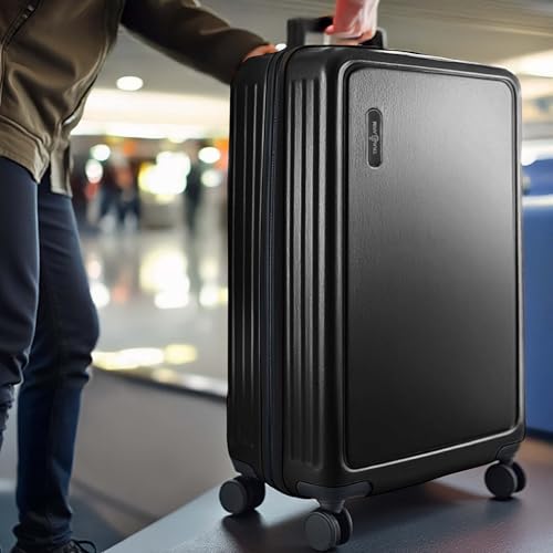 Image of 28 Inch Luggage with Spinner Wheels, Hard Shell Suitcase with TSA Locks for Luggage, Travel Large Suitcase, Expandable Hard Shell Suitcases, Black