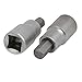 Aexit H10 Hex Hand Operated Tools Head 1/2-inch Square Chrome Vanadium Steel Drive Socket Adapter 2pcs Model:63as27qo122