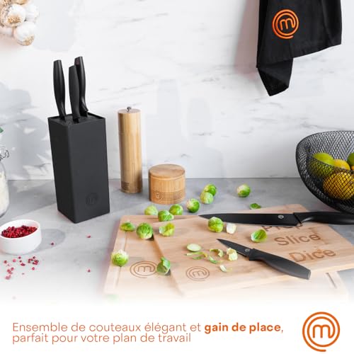 Set de 5 couteaux cuisine pro avec bloc antibactérien MasterChef – Image 3
