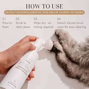 YUKIMI Premium Amino Acid Paw Cleanser with Silicone Bristle Brush for Dogs & Cats | Dermatologist Certified Hypoallergenic | Hydrating, Soothing, Deodorizing, Moisturizing | pH Balanced - 5.0 Fl Oz YUKIMI Premium Amino Acid Paw Cleanser with Silicone Bristle Brush for Dogs & Cats | Dermatologist Certified Hypoallergenic | Hydrating, Soothing, Deodorizing, Moisturizing | pH Balanced – 5.0 Fl Oz